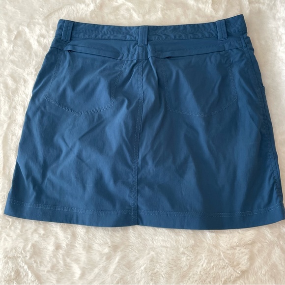 Eddie Bauer Horizon teal blue skort w/ built-in shorts & zip security pocket, 4 - Picture 2 of 8